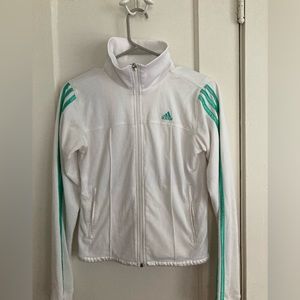 Adidas Women’s Green & White Track Jacket